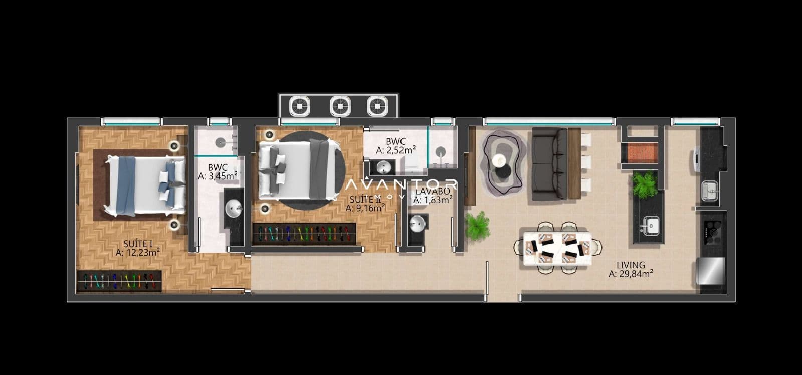Apartamento com 3 quartos à venda no Evidence Residencial, em Morretes - Zona 3, Itapema/SC — foto 4 de 21