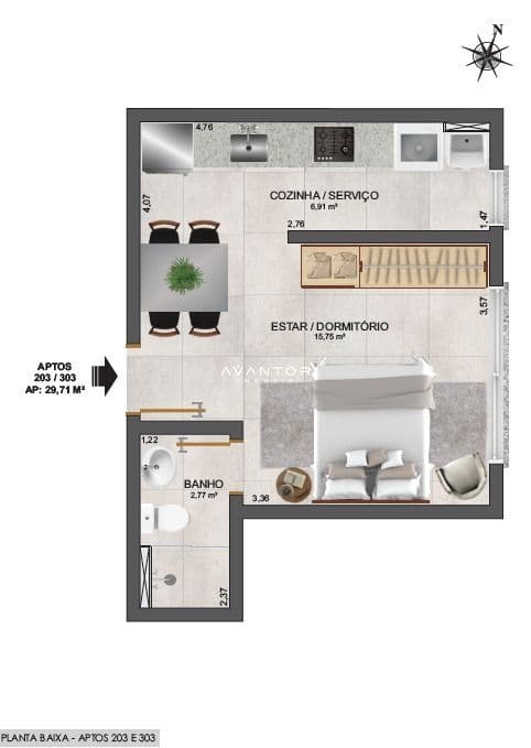Apartamento com 2 quartos à venda no Residencial São Carlos, em Centro, Santa Maria/RS — foto 14 de 15