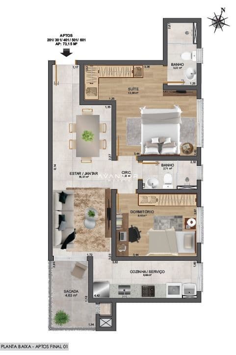 Apartamento com 1 quarto à venda no Residencial São Carlos, em Centro, Santa Maria/RS — foto 8 de 12