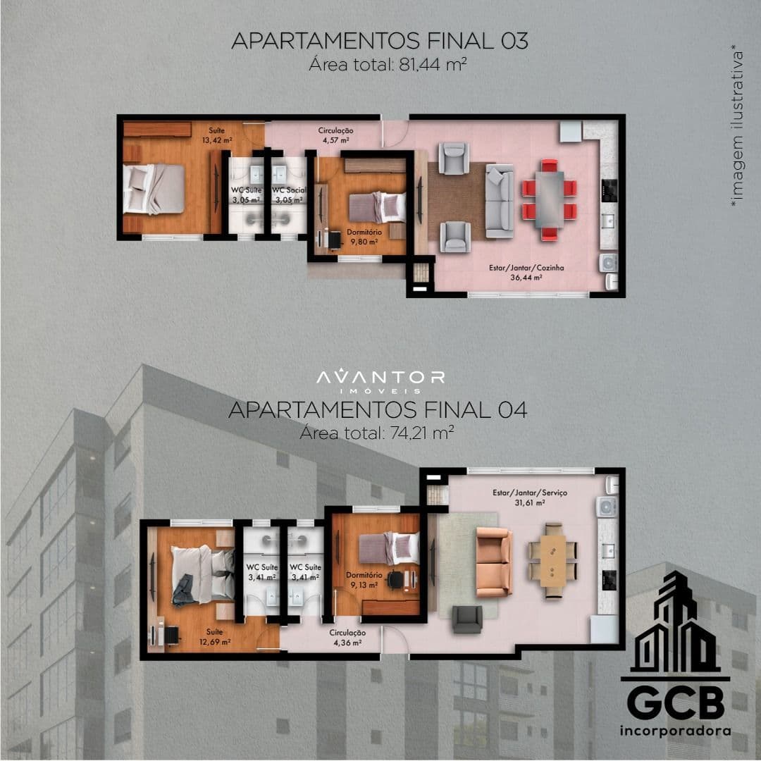 Apartamento com 3 quartos à venda no Legatto 111, em Nossa Senhora Medianeira, Santa Maria/RS — foto 3 de 5