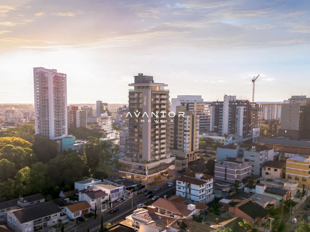 Vista aérea da região com prédios residenciais — Loja com 1 sala à venda em Nossa Senhora de Lourdes, Santa Maria/RS