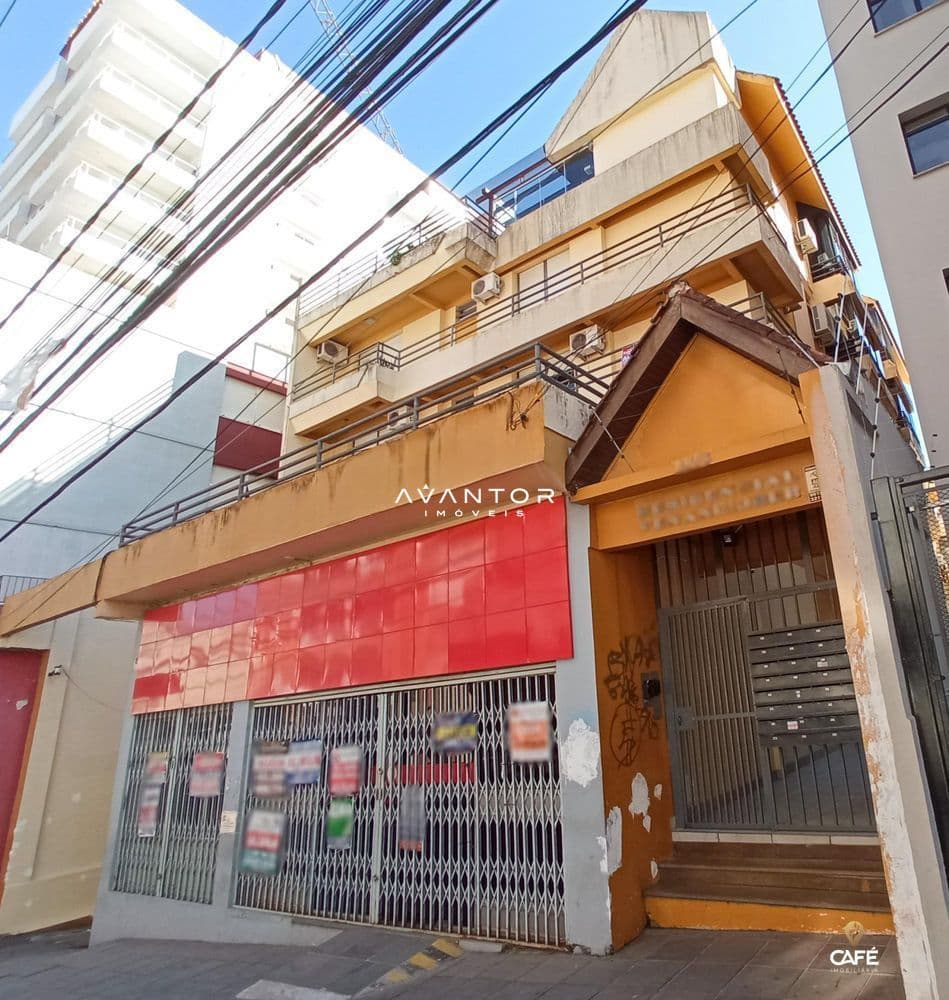 Fachada do prédio com sacadas — Cobertura com 4 quartos à venda no Condomínio Edifício Venanciober, em Centro, Santa Maria/RS