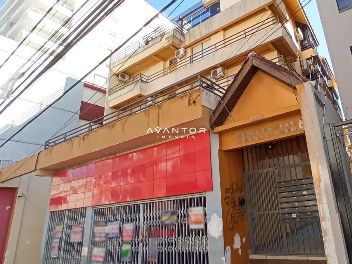 Fachada do prédio com sacadas — Cobertura com 4 quartos à venda no Condomínio Edifício Venanciober, em Centro, Santa Maria/RS