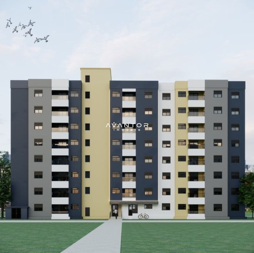 Fachada do prédio residencial — Apartamento com 2 quartos à venda no Edifício Coímbra, em Uglione, Santa Maria/RS