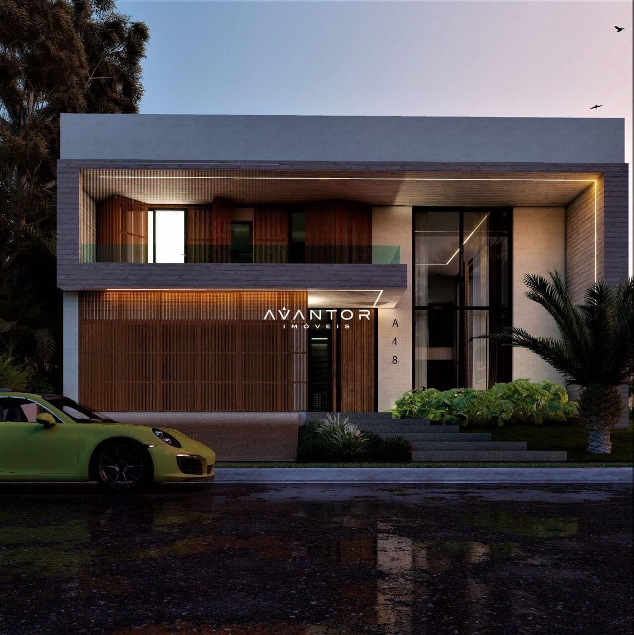 Fachada da casa com garagem — Terreno à venda no Residencial Parque das Oliveiras, em Tomazetti, Santa Maria/RS