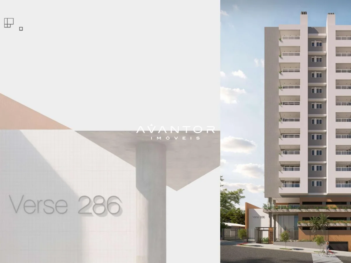 Fachada do prédio com entrada — Apartamento com 3 quartos à venda no Verse 286, em Nossa Senhora de Lourdes, Santa Maria/RS