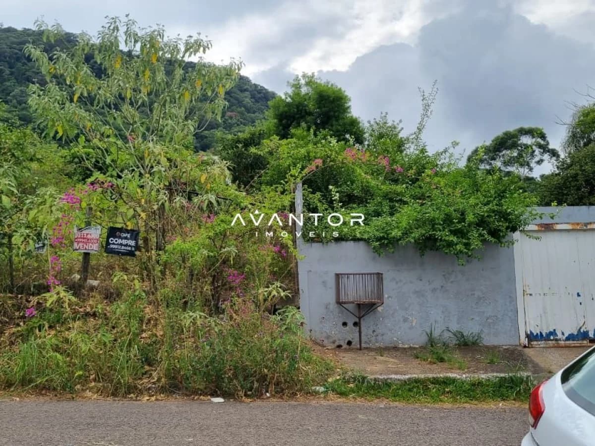 Terreno com vegetação e construção — Terreno à venda em Nossa Senhora do Perpétuo Socorro, Santa Maria/RS