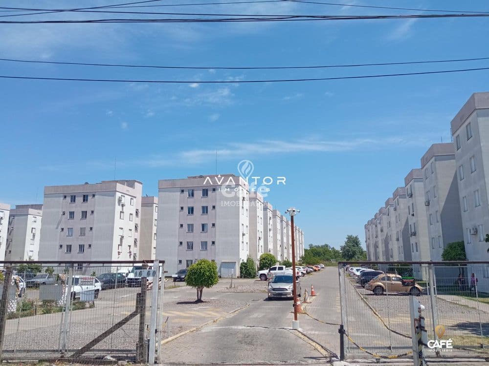 Fachada do condomínio com edifícios residenciais — Apartamento com 2 quartos à venda em Passo D'Areia, Santa Maria/RS