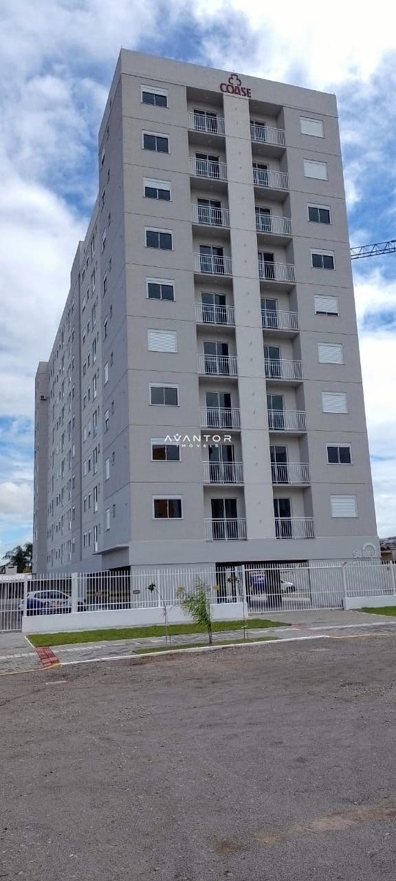 Fachada do prédio com sacadas — Apartamento com 2 quartos à venda no Residencial São Roque, em Camobi, Santa Maria/RS