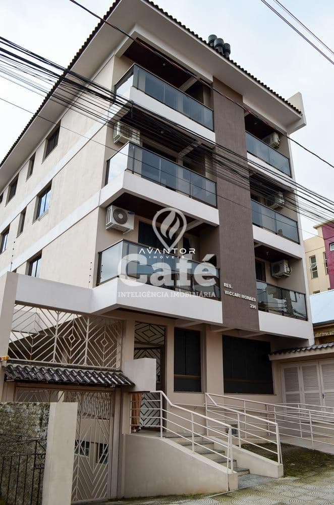 Fachada do prédio com sacadas — Studio com 1 quarto à venda em Nossa Senhora do Rosário, Santa Maria/RS