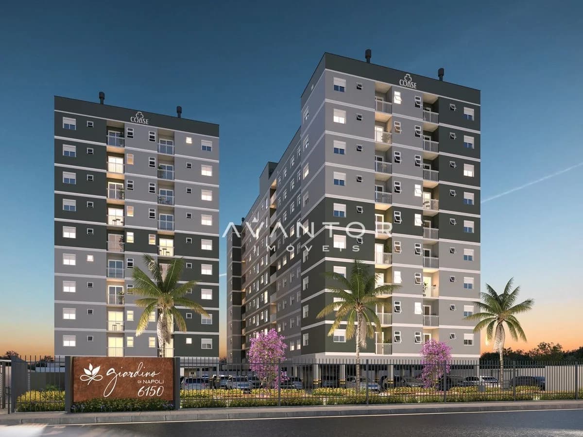 Fachada do prédio com sacadas — Apartamento com 2 quartos à venda em Camobi, Santa Maria/RS