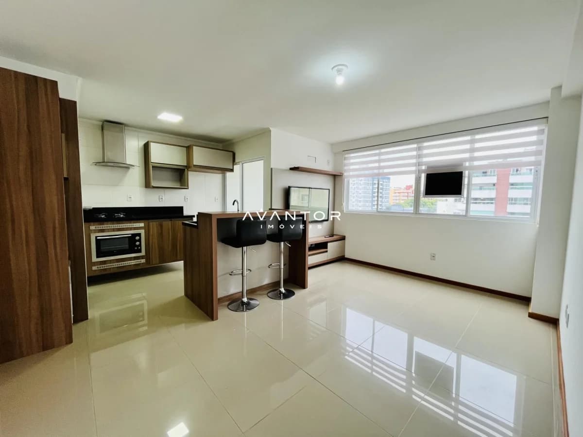 Cozinha integrada à sala de estar — Residencial Dulce Fração, Nossa Senhora Medianeira, Santa Maria/RS
