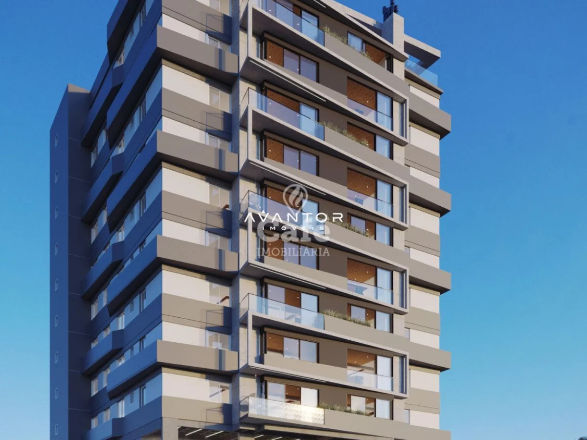 Fachada do prédio com sacadas — Apartamento com 3 quartos à venda em Nossa Senhora de Fátima, Santa Maria/RS