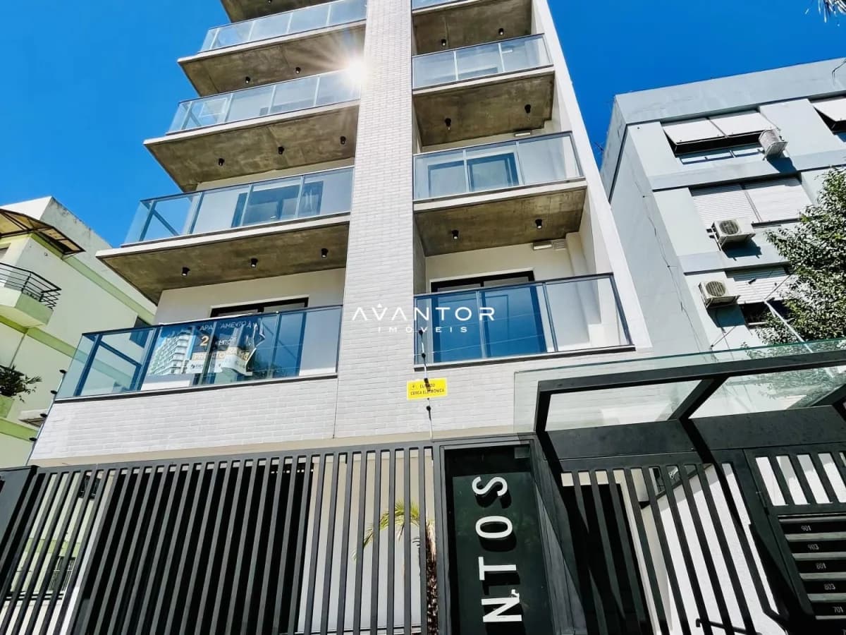 Fachada do prédio com sacadas — Apartamento com 2 quartos à venda no B9CENTOS, em Centro, Santa Maria/RS