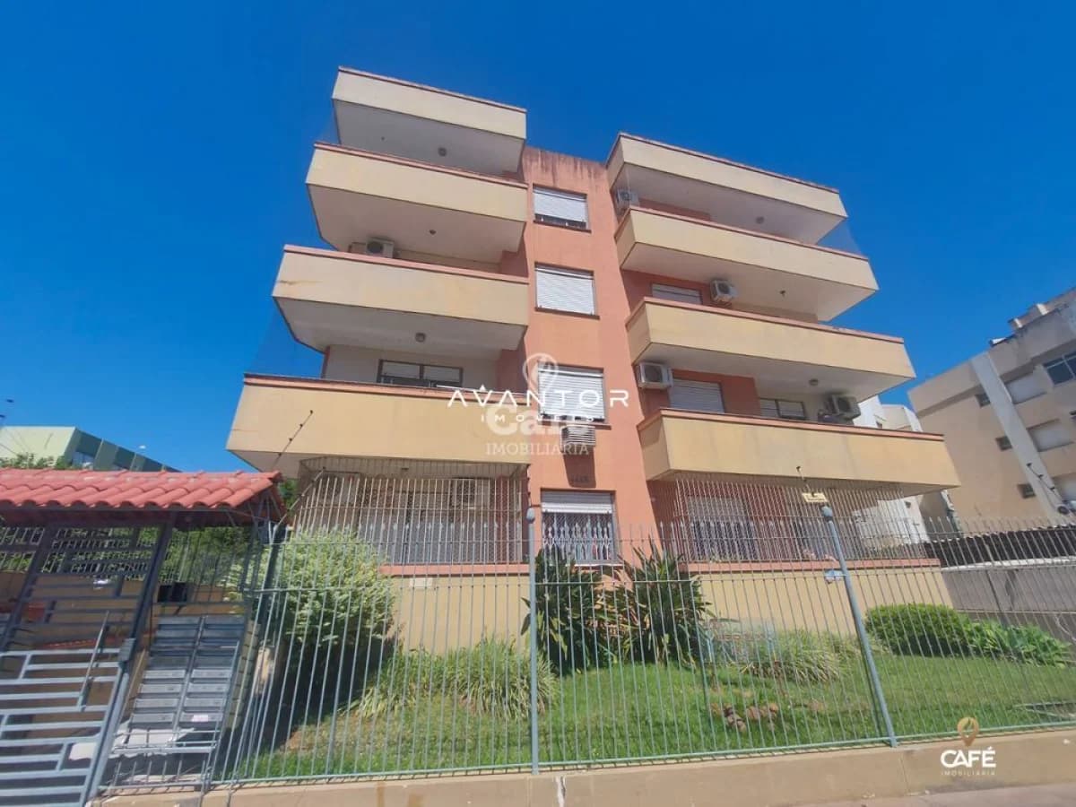 Fachada do prédio com sacadas — Apartamento com 3 quartos à venda em Nossa Senhora de Fátima, Santa Maria/RS