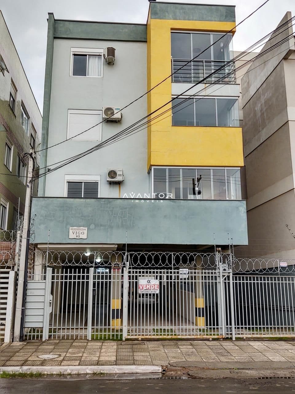 Fachada do prédio com sacada — Apartamento com 2 quartos à venda em Nossa Senhora do Rosário, Santa Maria/RS