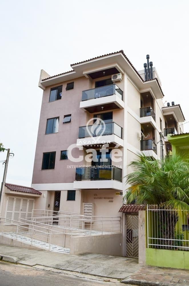 Fachada do prédio com sacadas — Studio com 1 quarto à venda em Nossa Senhora do Rosário, Santa Maria/RS