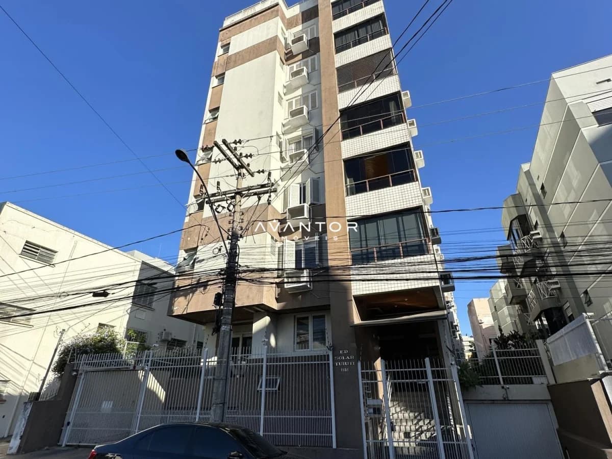 Fachada do prédio com sacadas — Cobertura com 3 quartos à venda no Residencial Solar Tuiuti, em Centro, Santa Maria/RS