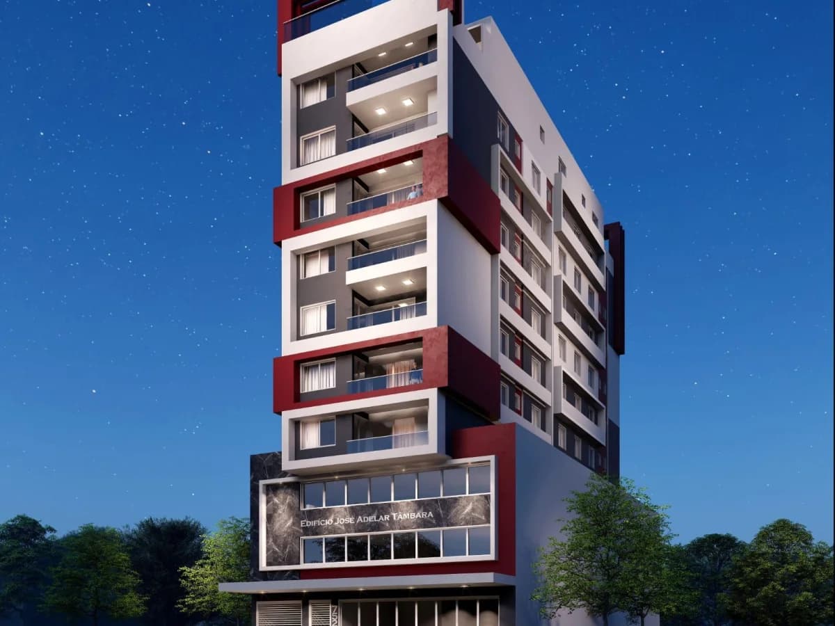 Fachada do prédio com sacadas — Apartamento com 3 quartos à venda no Edificio José Adelar Tâmbara, em Bonfim, Santa Maria/RS