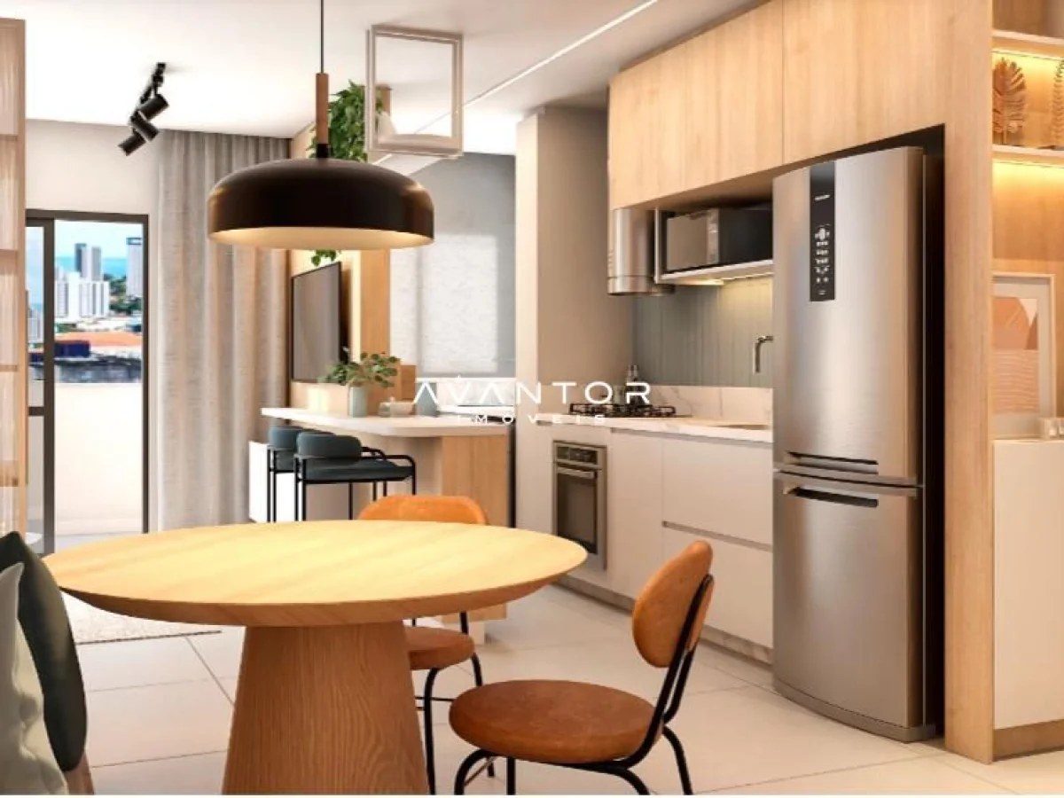Cozinha integrada com mesa de jantar — Apartamento com 2 quartos à venda em Nações, Balneário Camboriú/SC
