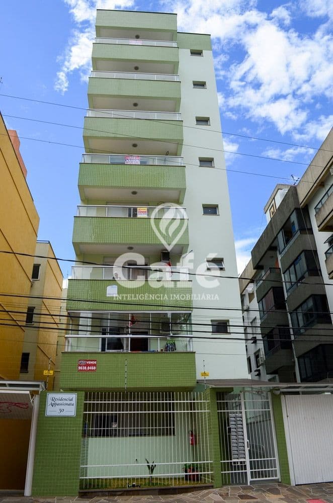 Fachada do prédio com sacadas — Apartamento com 2 quartos à venda em Nossa Senhora de Fátima, Santa Maria/RS