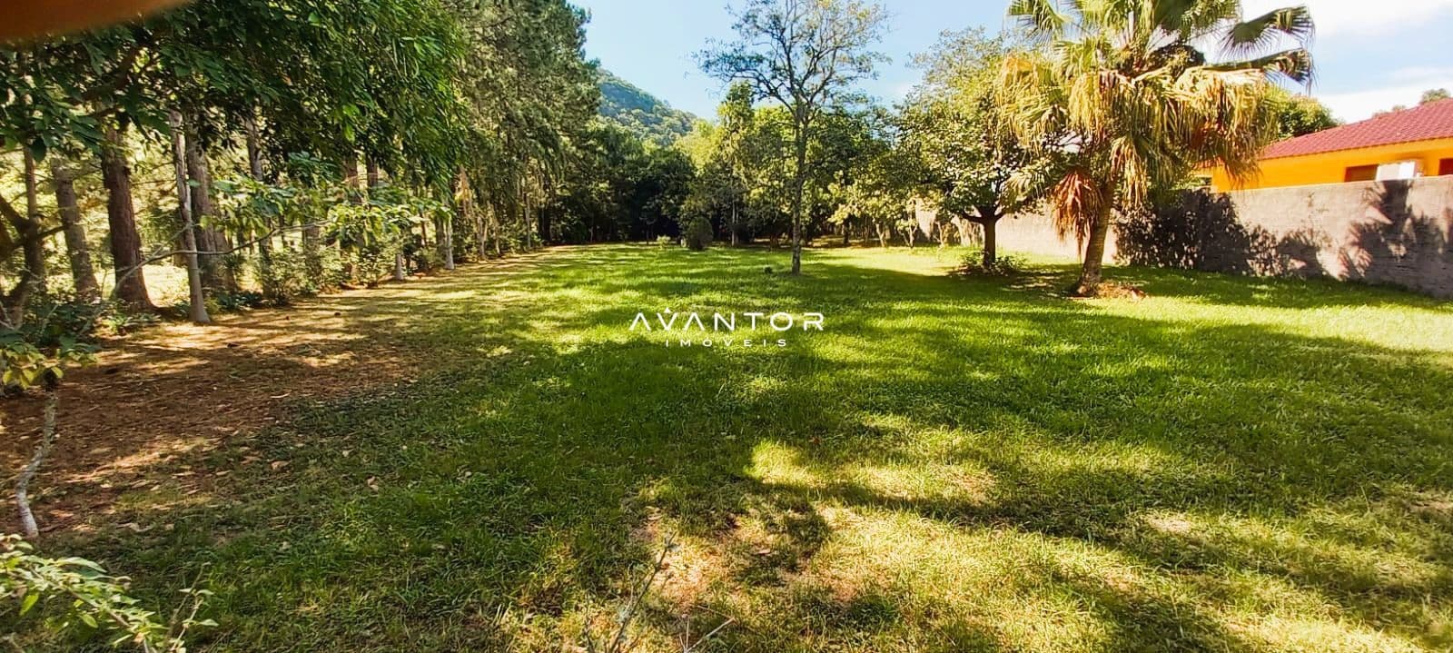 Terreno com gramado e árvores — Terreno à venda em Chácara das Flores, Santa Maria/RS