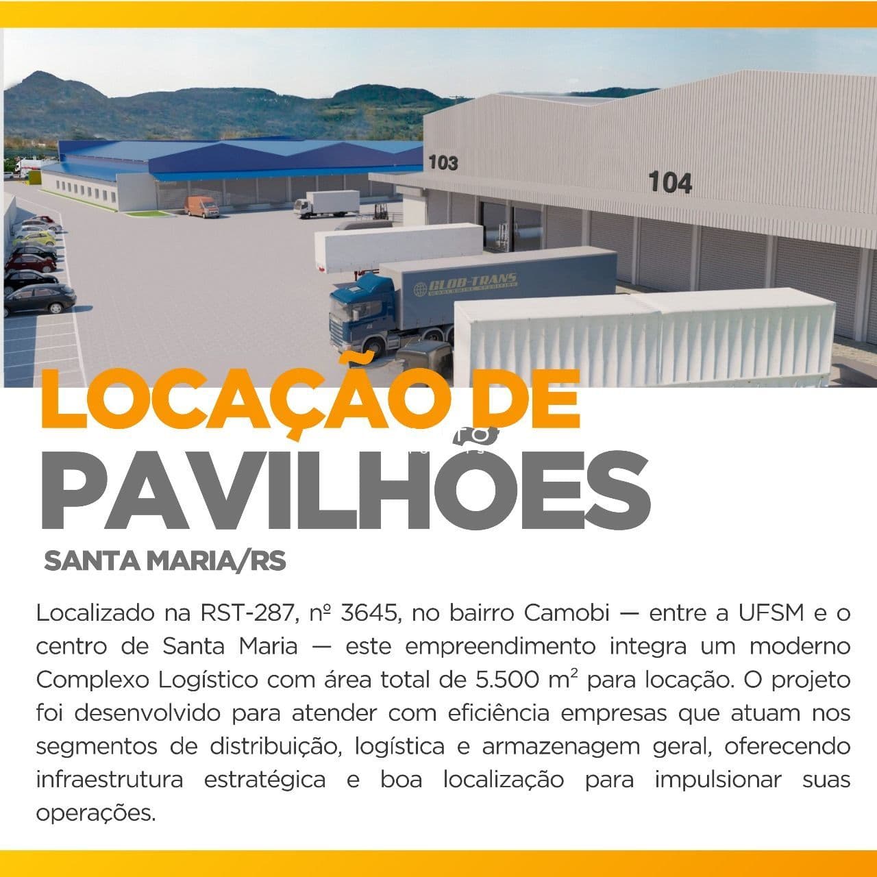 Pavilhão com 1 sala para alugar em Camobi, Santa Maria/RS — foto 2 de 2
