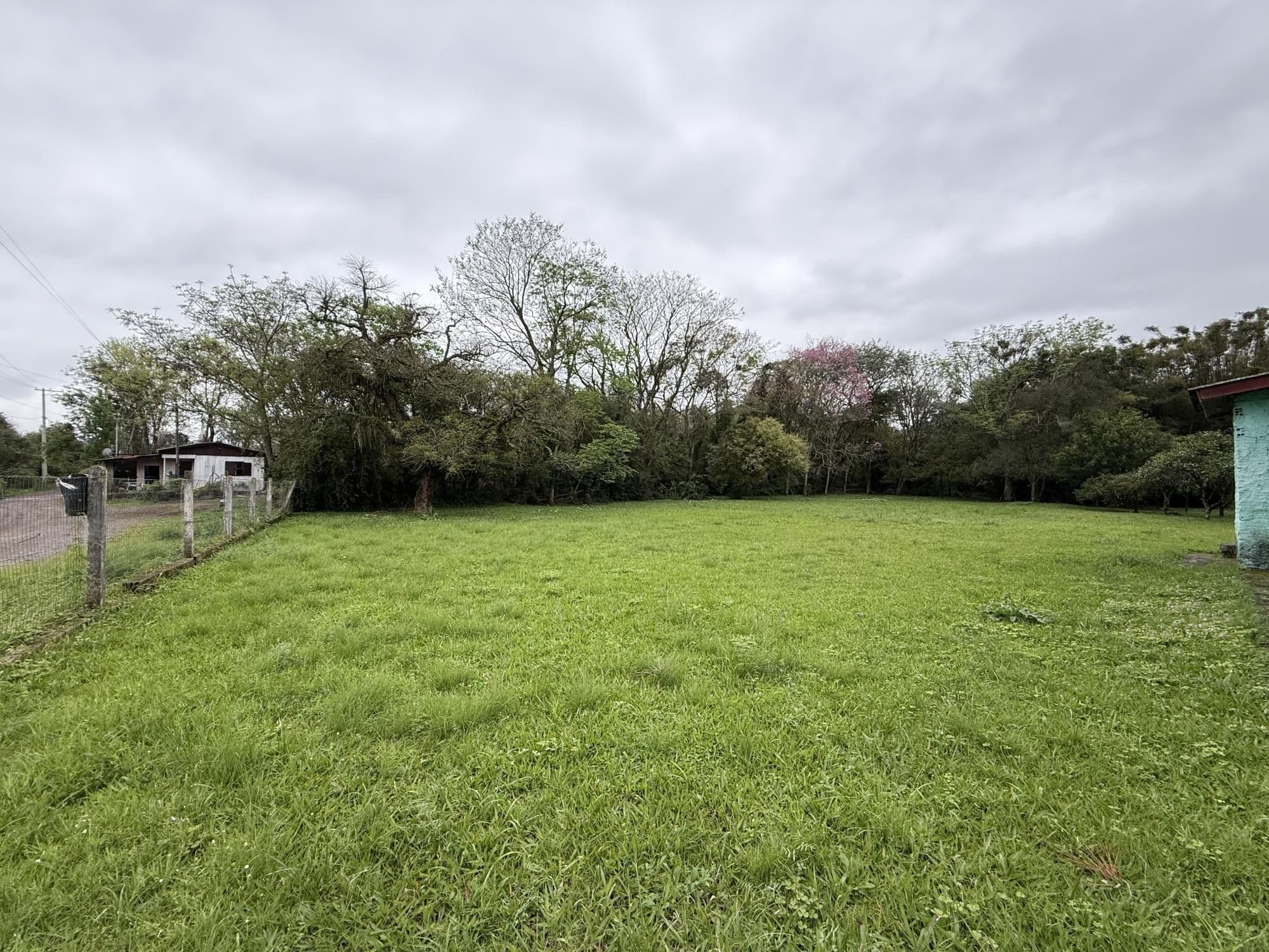 Terreno com área gramada e árvores — Terreno à venda em Pinheiro Machado, Santa Maria/RS
