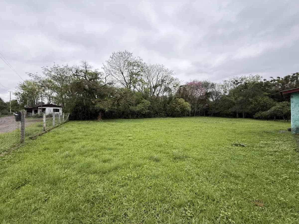 Terreno com área gramada e árvores — Terreno à venda em Pinheiro Machado, Santa Maria/RS