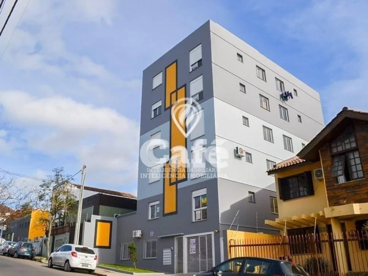 Apartamento de 1 dormitório, com terraço e garagem — Apartamento com 1 quarto para alugar em Centro, Santa Maria/RS
