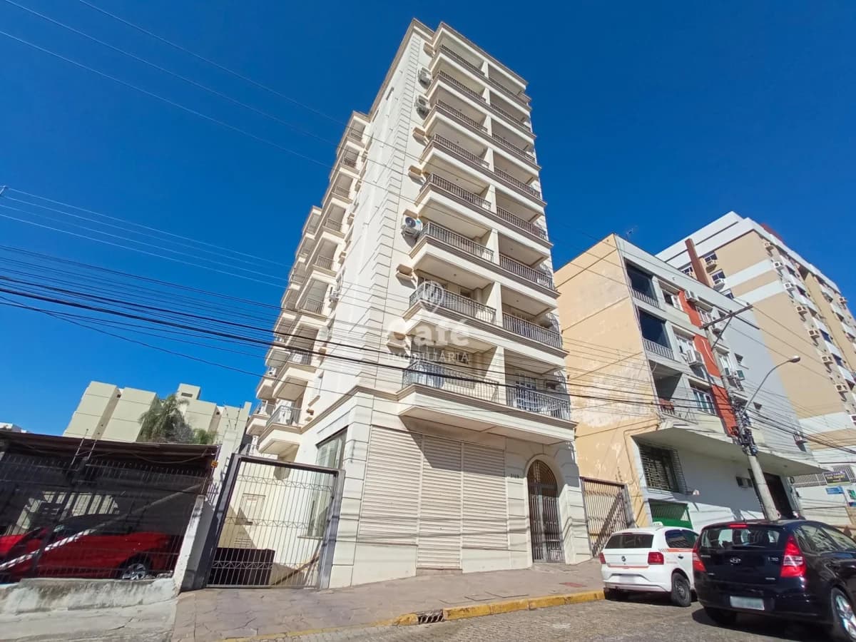 Apartamento centro, dois dormitórios, gás central, com garagem — Edifício Brooklyn, Centro, Santa Maria/RS