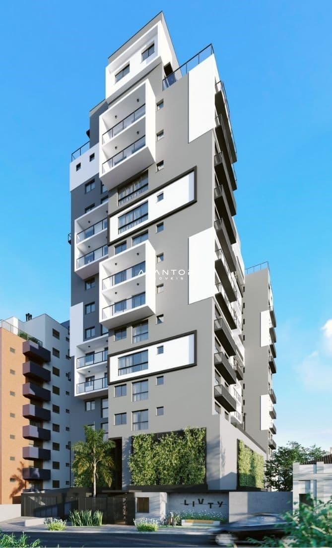 Fachada do prédio com sacadas — Apartamento com 3 quartos à venda no Residencial Livty, em Centro, Santa Maria/RS