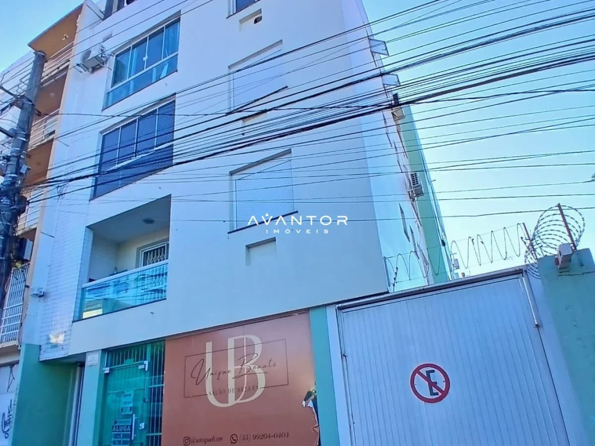 Fachada do prédio com múltiplos andares — Apartamento com 1 quarto à venda em Nossa Senhora de Fátima, Santa Maria/RS
