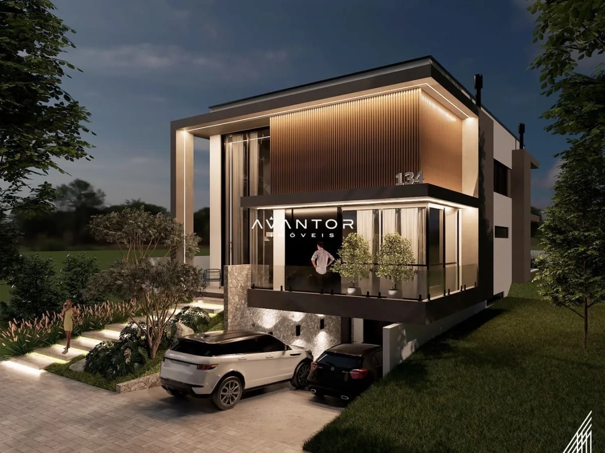Fachada da casa com garagem — Terreno à venda no CASAVIVA, em Camobi, Santa Maria/RS