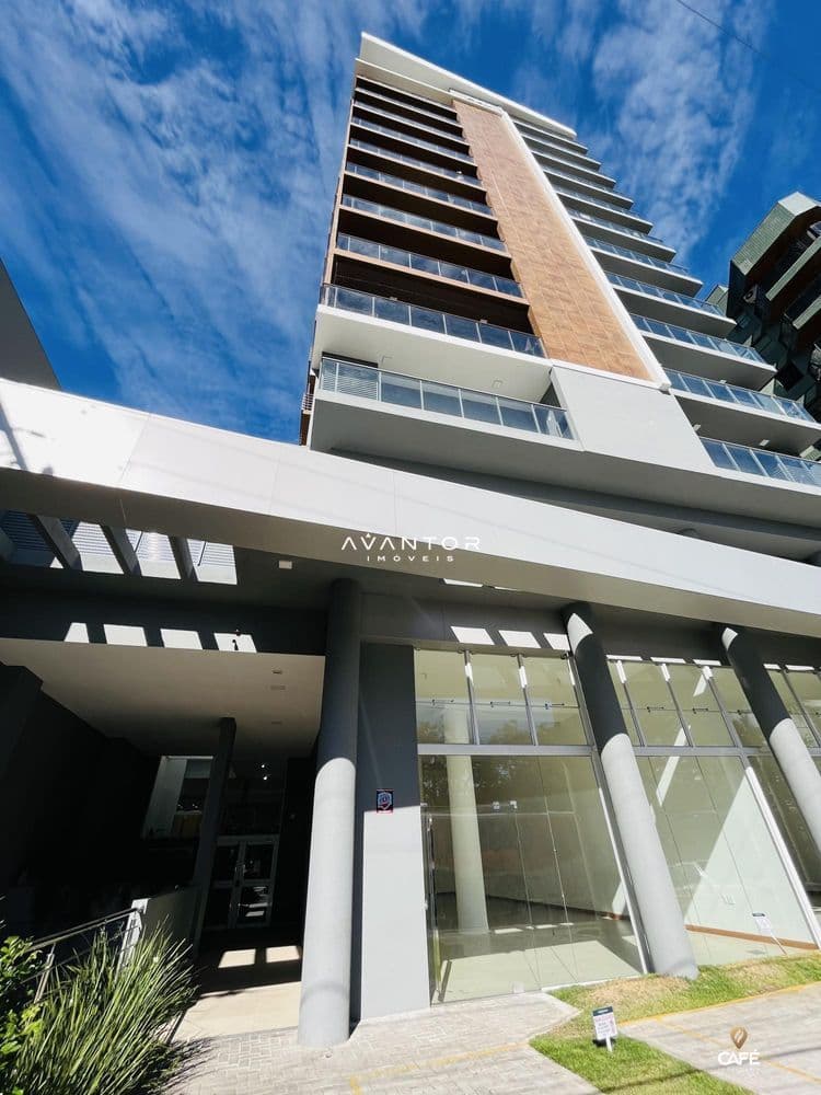 Fachada do prédio com entrada social — Apartamento com 1 quarto à venda em Centro, Santa Maria/RS