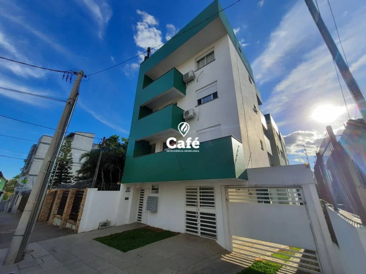 Apartamento 1 dormitório central com sacada e churrasqueira — Residencial Malawi, Nossa Senhora do Rosário, Santa Maria/RS