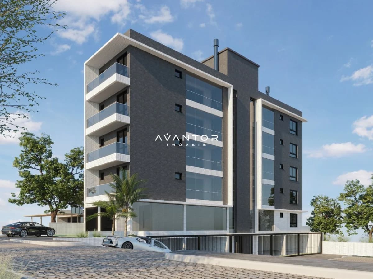Fachada do prédio com sacadas — Apartamento com 2 quartos à venda em Nossa Senhora de Lourdes, Santa Maria/RS