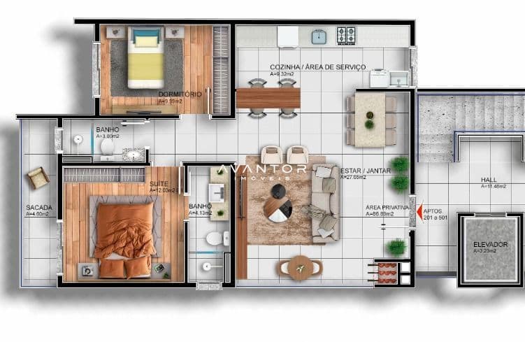 Apartamento com 2 quartos à venda no Residencial Carol, em Nossa Senhora de Lourdes, Santa Maria/RS — foto 10 de 10