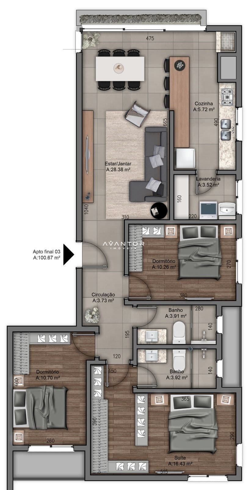 Apartamento com 3 quartos à venda no Vistalta 841, em Nossa Senhora de Fátima, Santa Maria/RS — foto 3 de 10