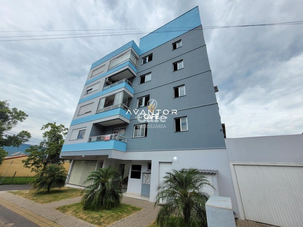 Fachada do prédio com sacadas — Apartamento com 3 quartos à venda no Residencial Vicente, em Camobi, Santa Maria/RS