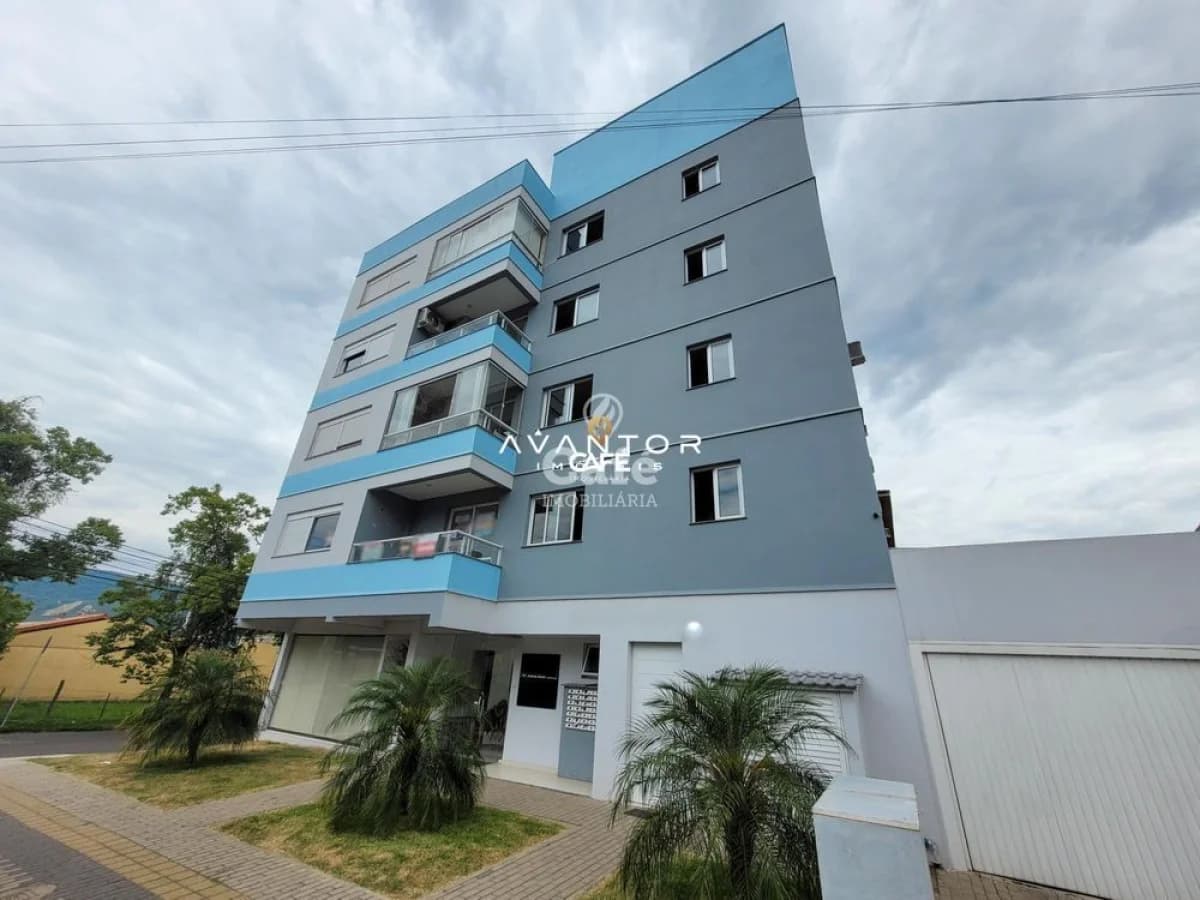 Fachada do prédio com sacadas — Apartamento com 3 quartos à venda no Residencial Vicente, em Camobi, Santa Maria/RS