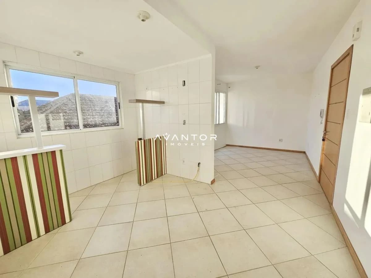 Cozinha integrada à sala de estar — Apartamento com 1 quarto à venda no Residencial Ignea, em Centro, Santa Maria/RS