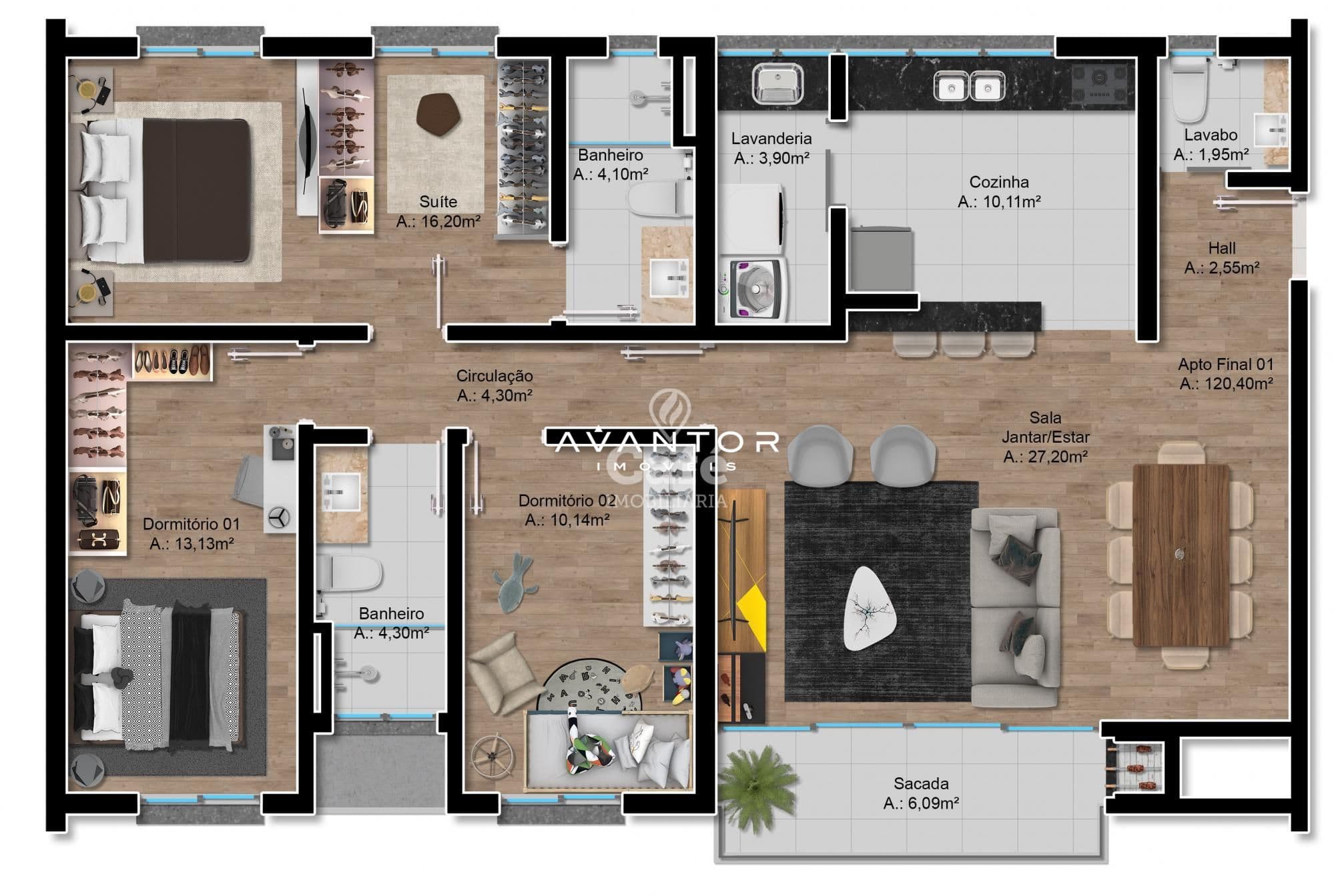 Apartamento com 3 quartos à venda no Spalla Home Art, em Centro, Santa Maria/RS — foto 19 de 24