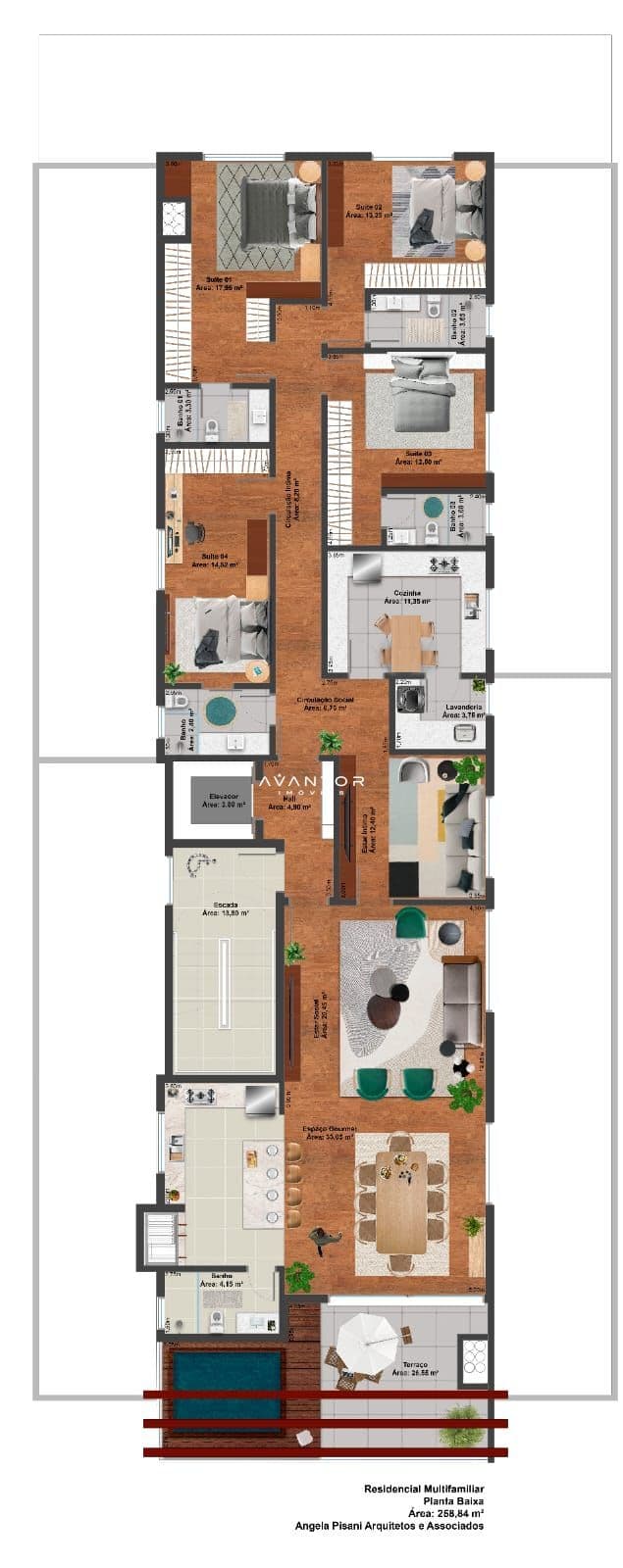 Apartamento com 3 quartos à venda no Edificio José Adelar Tâmbara, em Bonfim, Santa Maria/RS — foto 6 de 6