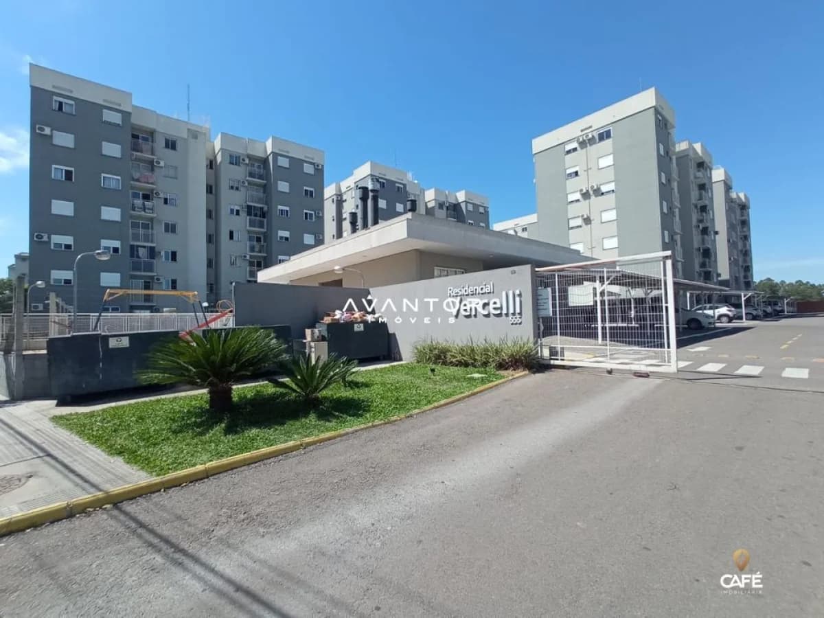 Fachada do condomínio com prédios residenciais — Apartamento com 3 quartos à venda em Nossa Senhora Medianeira, Santa Maria/RS