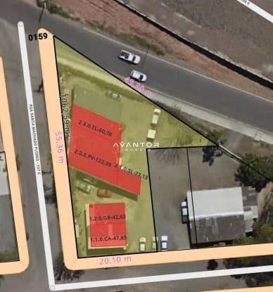Planta baixa com identificação de lotes — Terreno à venda em Urlândia, Santa Maria/RS
