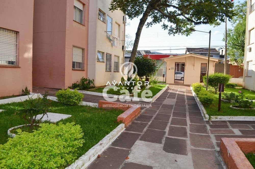 Pátio com jardim e área de circulação — Apartamento com 2 quartos à venda em Nonoai, Santa Maria/RS