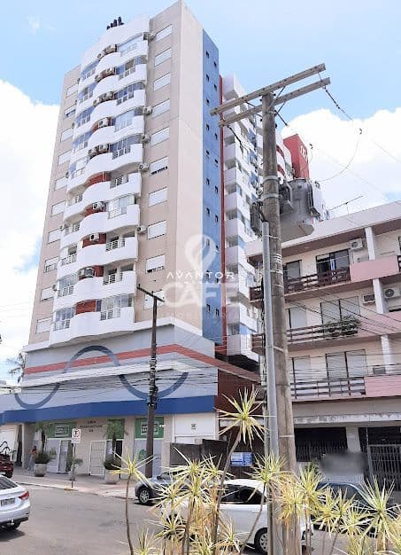 Fachada do prédio com sacadas — Apartamento com 2 quartos à venda no Residencial Ocean, em Centro, Santa Maria/RS