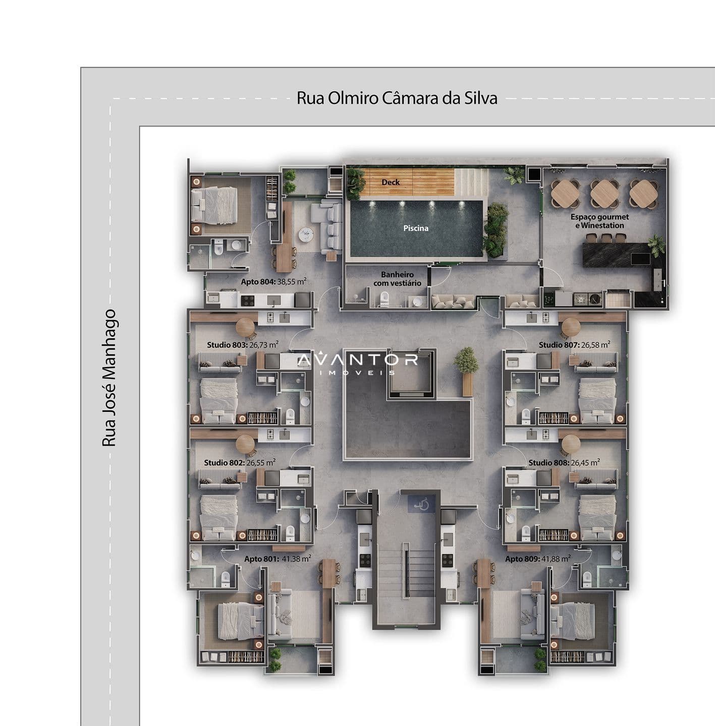 Apartamento com 1 quarto à venda no Residencial Trebbiano, em Camobi, Santa Maria/RS — foto 19 de 20