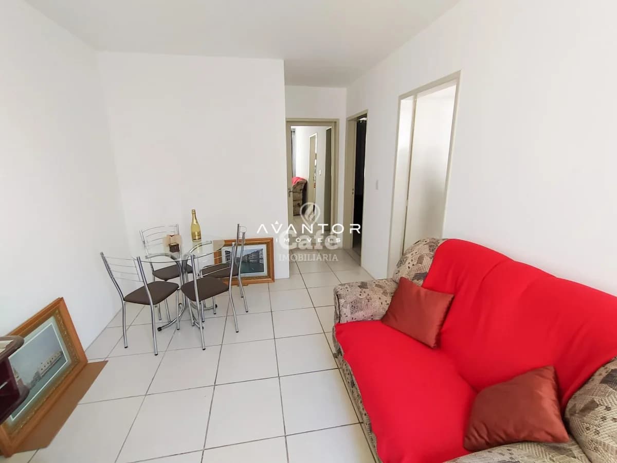 Sala de estar integrada à cozinha — Edifício Athenas, Nossa Senhora de Fátima, Santa Maria/RS